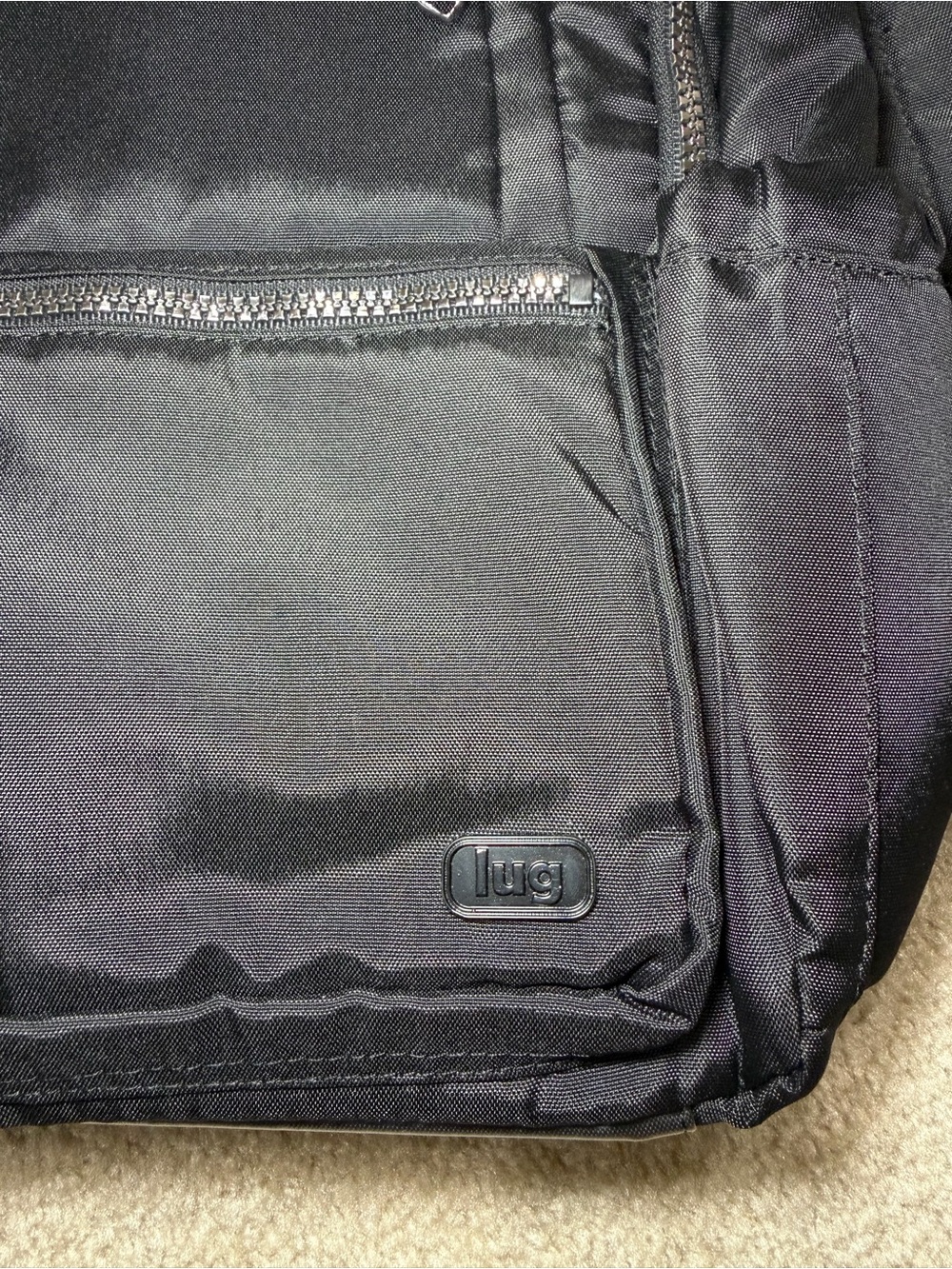 Lug NWT hatchback black nylon everyday backpack infinity collection bag - Picture 2 of 8